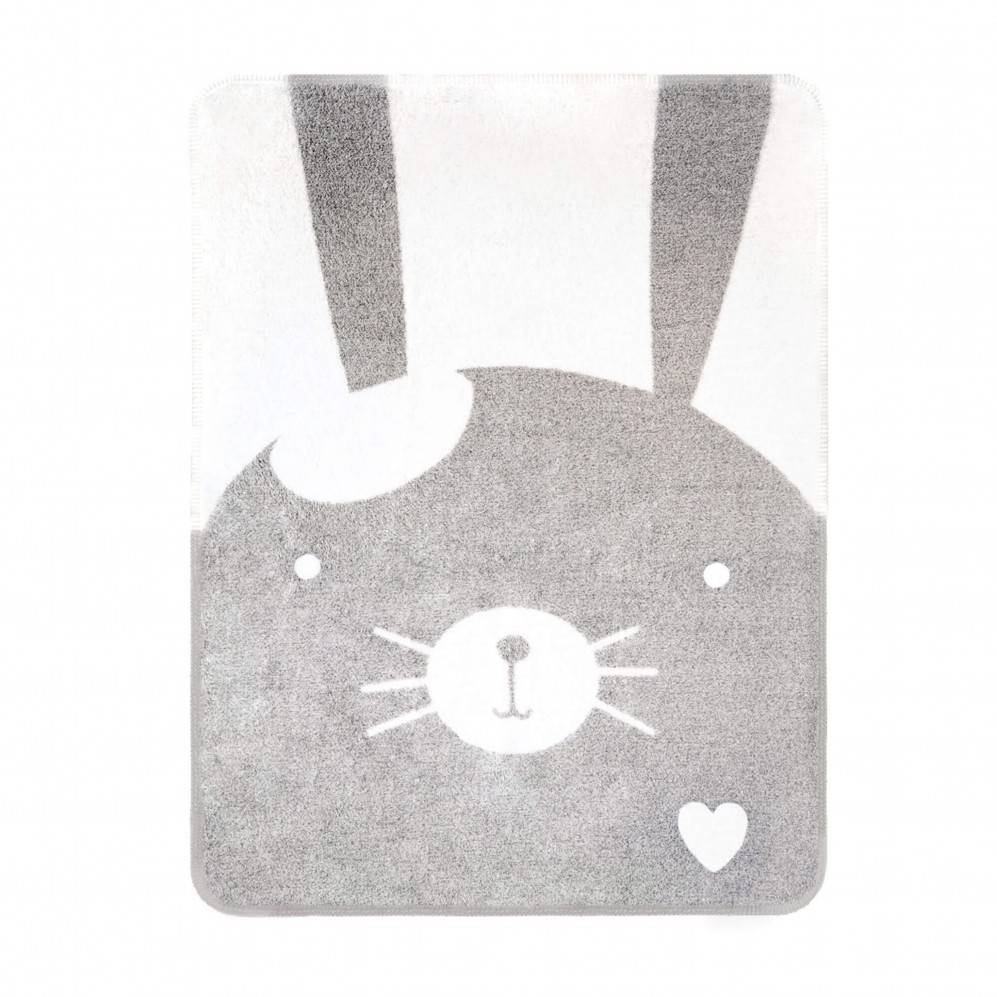 plaid-bebe-75x100cm-coton-naturel-lapin-gris-cleomance
